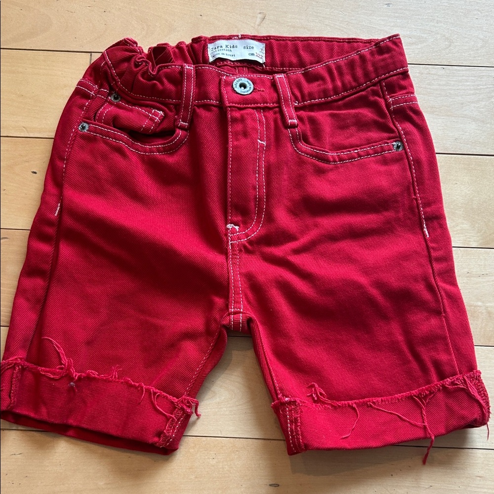 Zara Stylish Red Kids Shorts